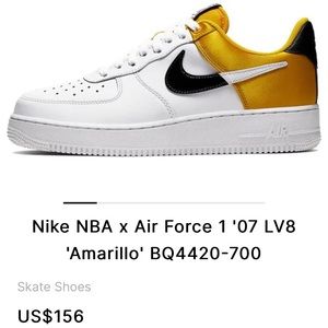Nike Air Force 1 '07 LV8 Black/White-Black-Tour Yellow